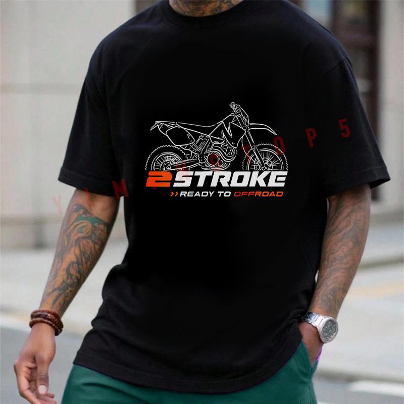 Motorcycle 250 EXC 1990-Graphic T-Shirt Cotton Men Summer Casual Short Sleeve Round Neck Tees 2
