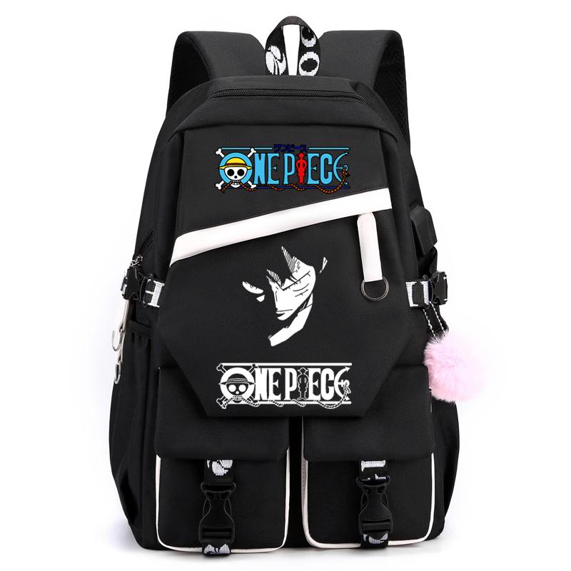 Anime One Piece Anti Theft Bag Waterproof Backpack Outdoor Travel Bag Supply Stationery Girl Boy Back To School Daily Comfortable Bookbag Mochila