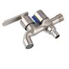 One-in-two-out Double Water Outlet Tap Dual-water Stainless Steel Mop Pool Faucet Water Switch Outdoor Garden Bibcock