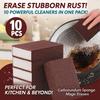 10ks Carborundová houba Magické gumy Carborundum Odstranění rzi Čištění Houba kartáč Kuchyňské nádobí Nádobí Odstranění rzi Emery Clean Rub