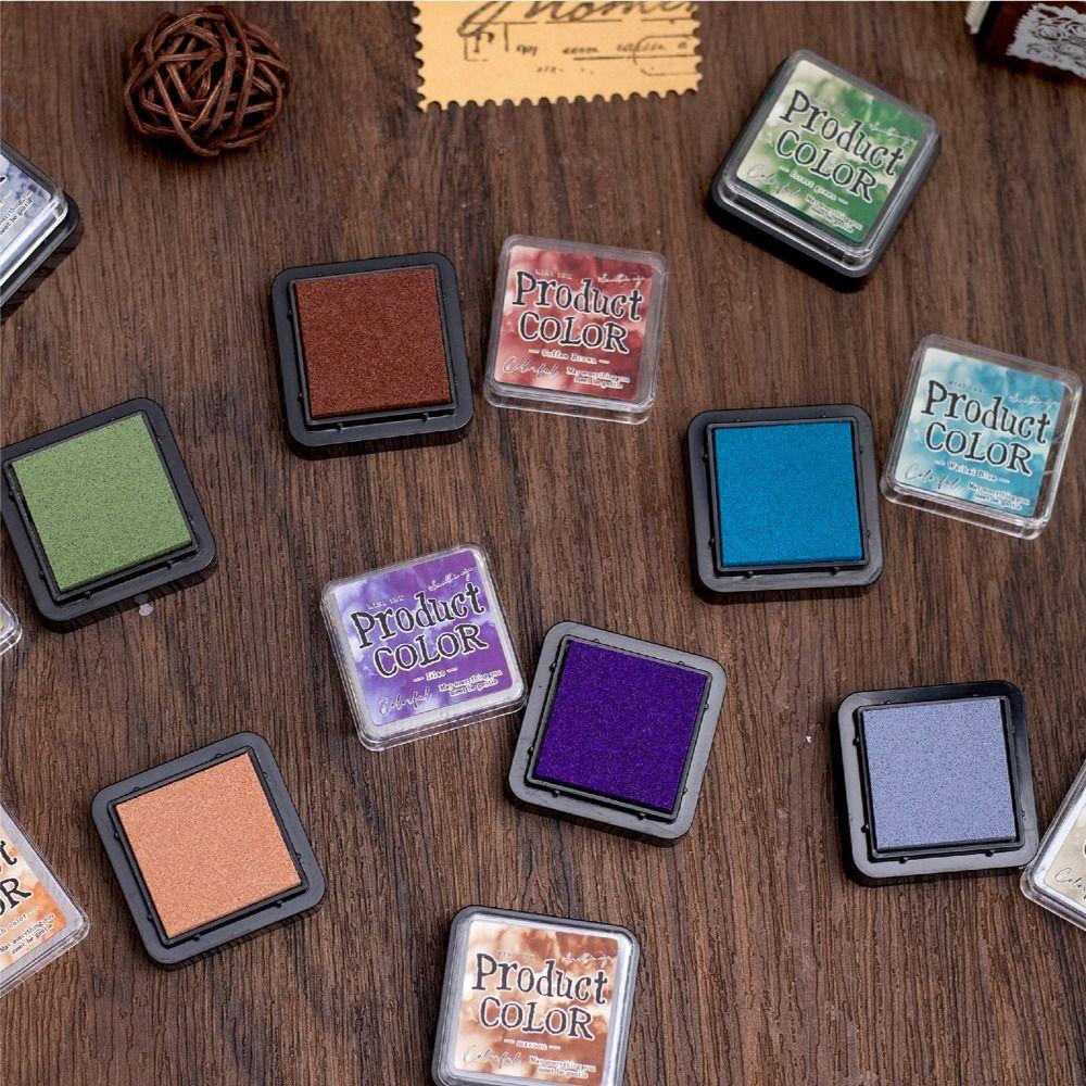 6pcs/set Flowing Color Series Ink Pad Handmade Stamp Pads  for Planner Stamps Scrapbook