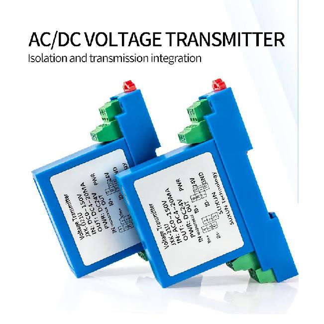 AC DC 0-1000V Voltage Transmitter to 4-20mA 0-10V 0-5V RS485 Voltage Sensor DC24V 0-100V 0-200V 0-500V Voltage Transducer