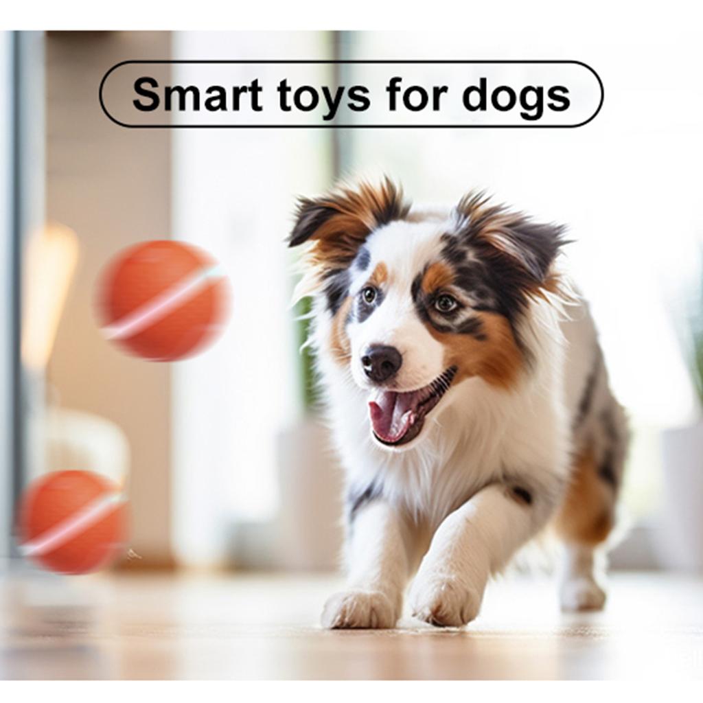 Bewegungsaktivierter Hunde Smart Ball Interaktives Hundespielzeug mit LED-Lichtern Automatische Rollball-Spielzeuge
