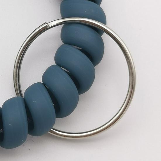 5 Stück Armband-Schlüsselanhänger Umweltfreundlicher Dehnbarer Kunststoff Flexibles Spiral-Handgelenkband für Kinder