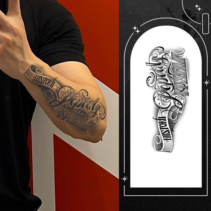 HF Herbal 7-15 Days Semi-permanent Arm Juice Herbal Tattoo Stickers Waterproof Long-lasting Cool Designs for Men and Women