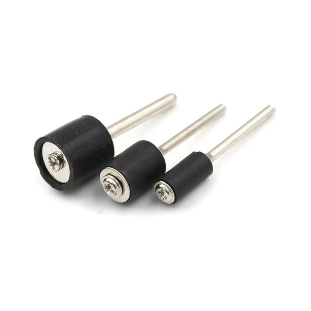 10Pcs/Set Durable 1/8inch Sanding Mandrels 6.35/9.5/12.7mm Rubber Sandpaper Circle Kit Grinder Drum Rod for Rotary Tool