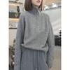 Korean Style Women's High-Neck Half-Zip Pullover Sweater - Winter 2025 Collection