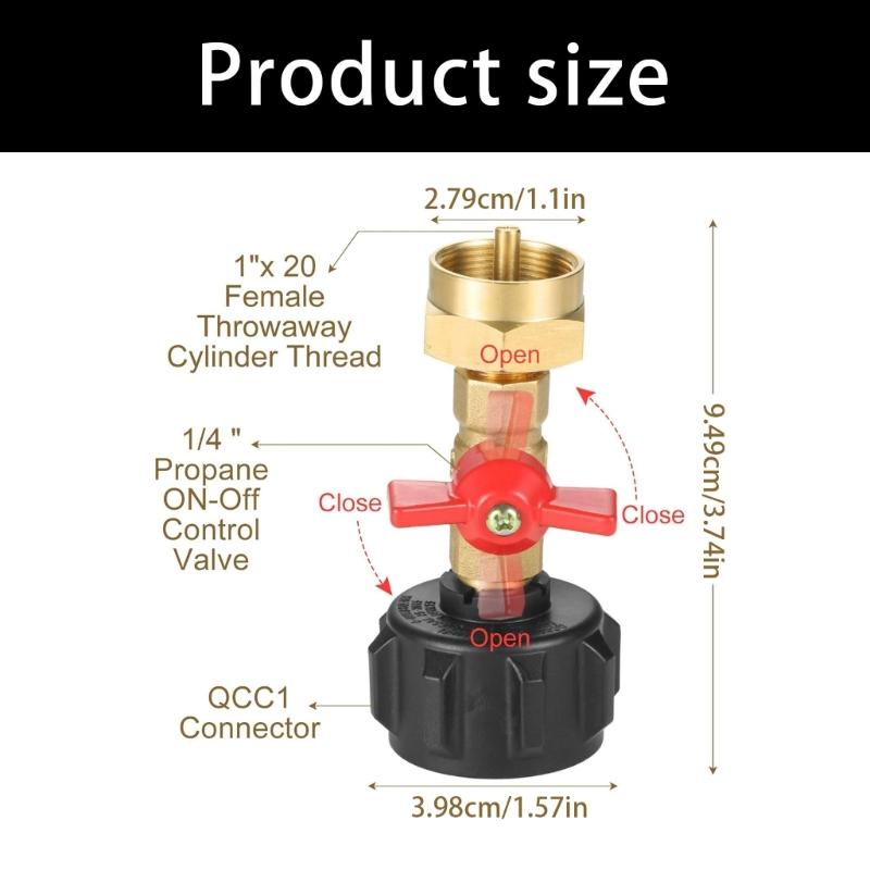 Converter Adapter Propanes Tanks Connector Tanks Filling Connector Adapter Gas Tanks Coupler Refill Attachments Head