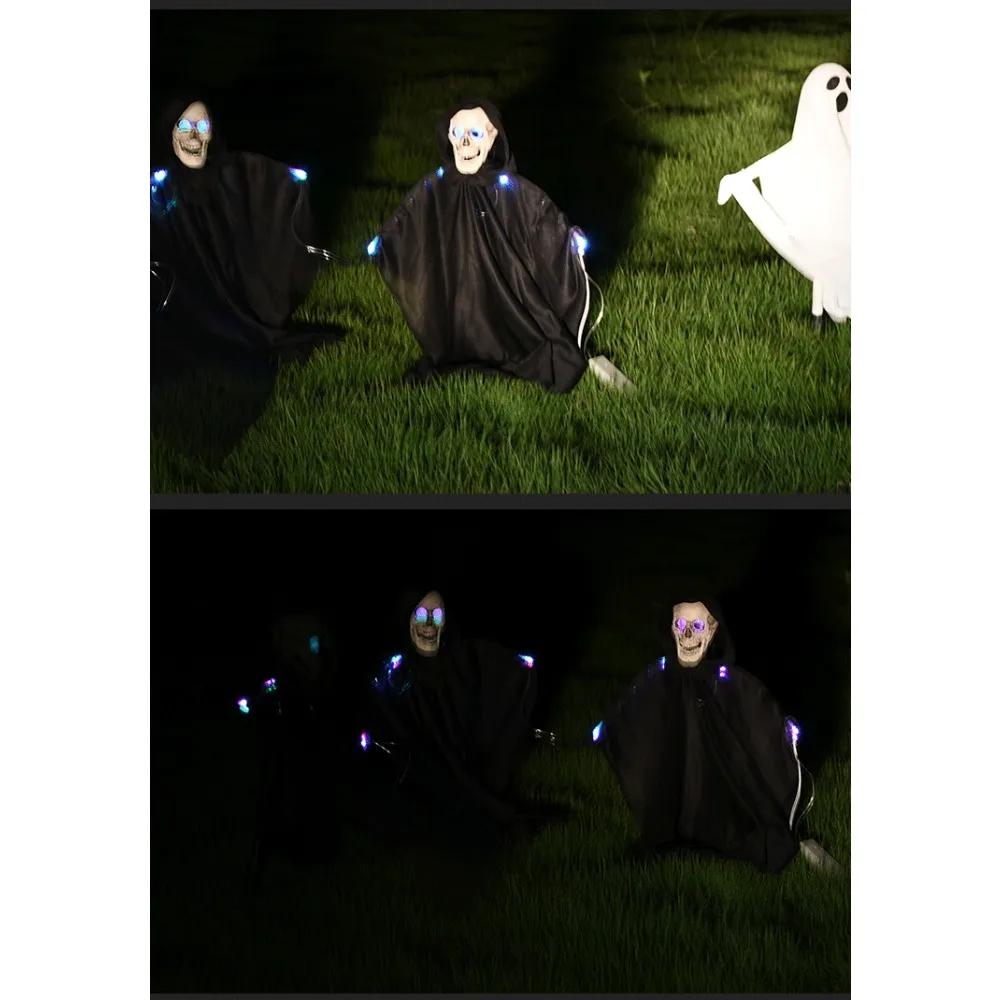 Halloween Props, Colorful Lights, Small Ghosts, Black and White Decorations, Bar and Haunted House Decorations