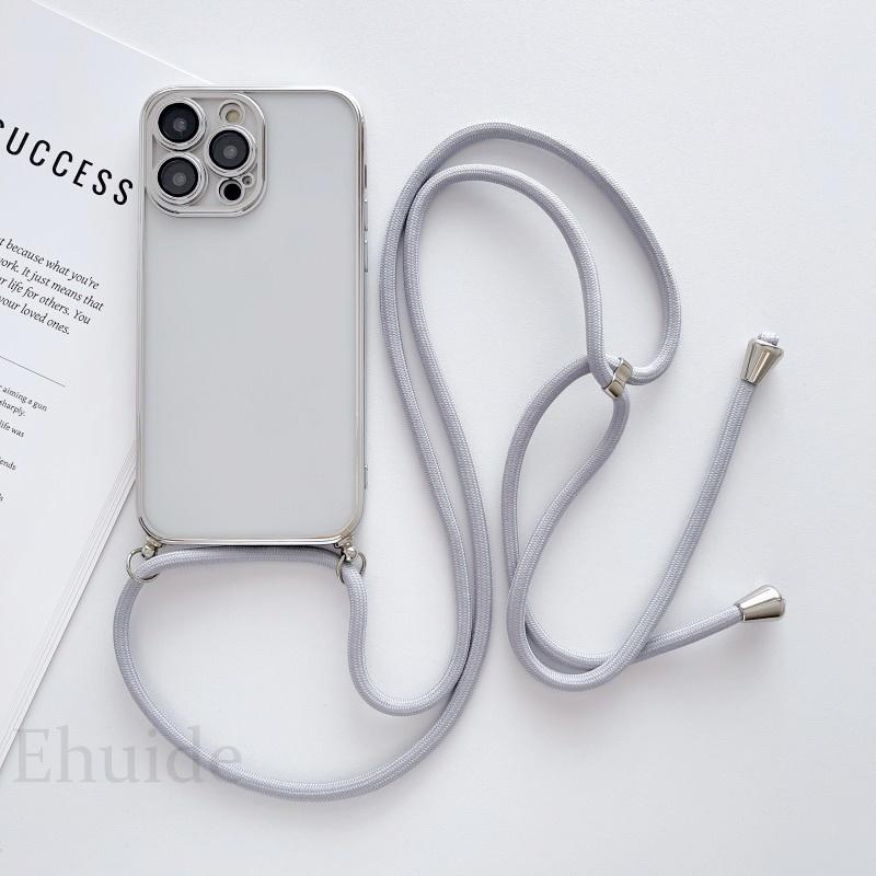 

Plating Case For Xiaomi Mi 15T 14T 13T 12T Redmi Note 15 14 13 Pro 15C POCO X7 X6 F8 Transparent Crossbody Lanyard Strap Cover Redmi 15C 4G&Case & Strap