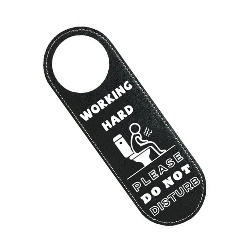 Bathroom Door Sign Do Not Disturb Sign Front And Back Sides Modern Decorative Style Sleek Design Strong PU Material