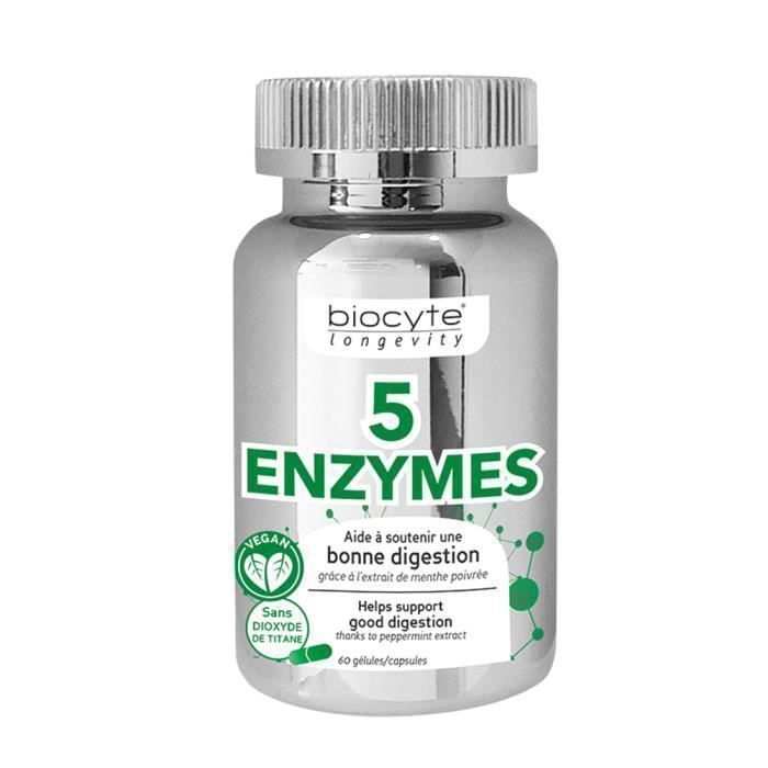 Biocyte 5 Enzymes Végan 60 Gélules