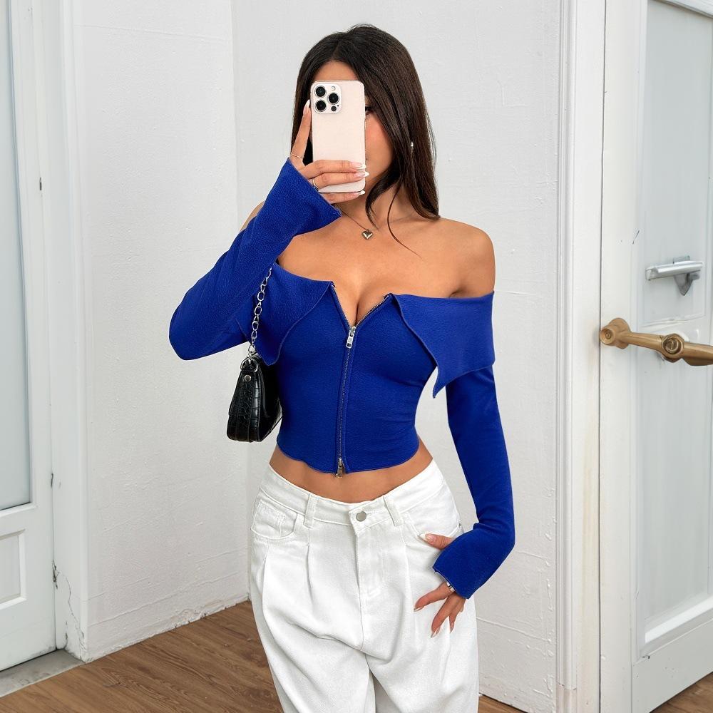 

Women s Off-Shoulder Trendy T-shirt - Spring/Summer 2025 Collection S