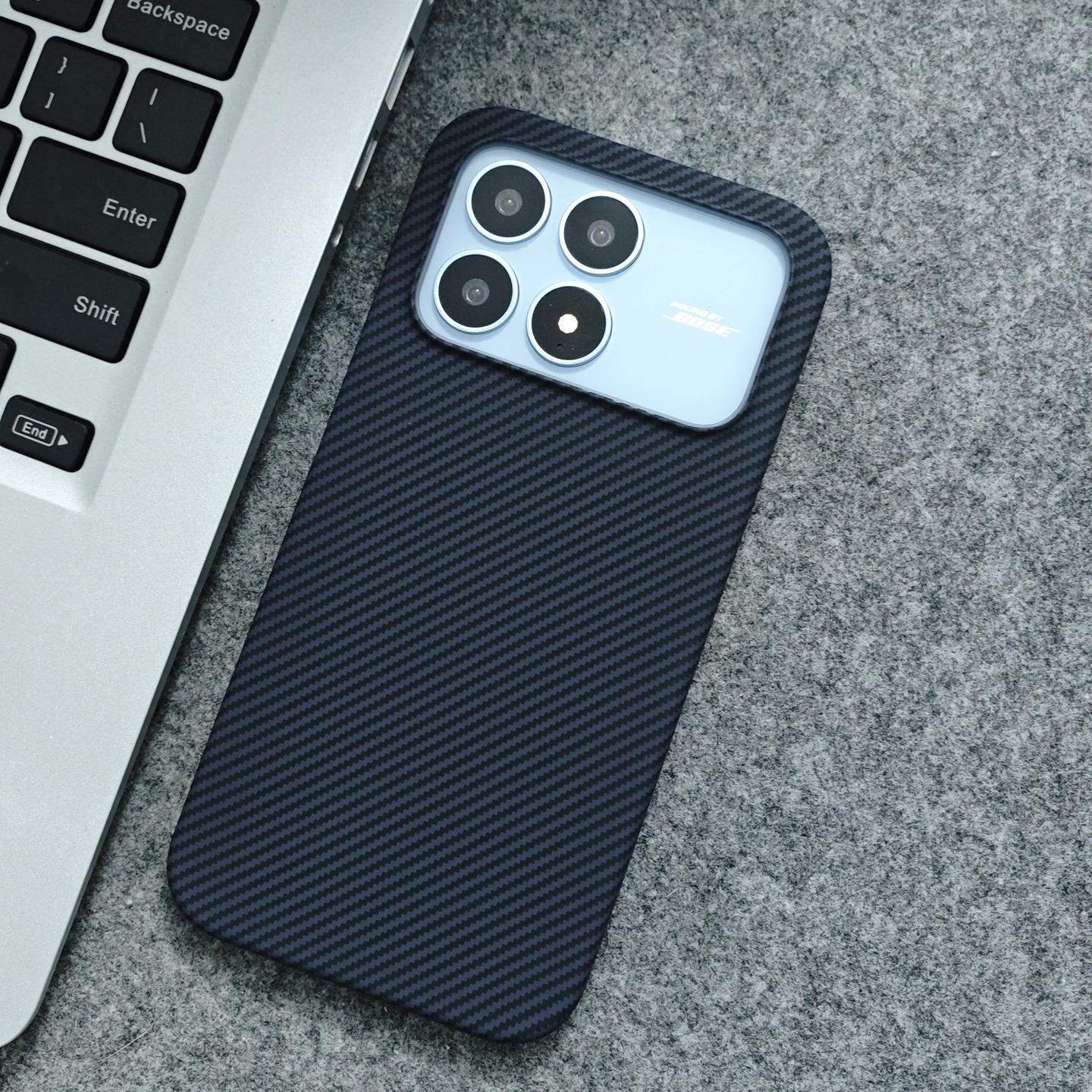 

Ультратонкий 600D 1500D Безрамочный чехол для телефона из углеродного волокна для Xiaomi POCO F8 Pro F8Ultra, цветная вставка, кевларовая противоударная жесткая крышка poco f8 ultra верблюд