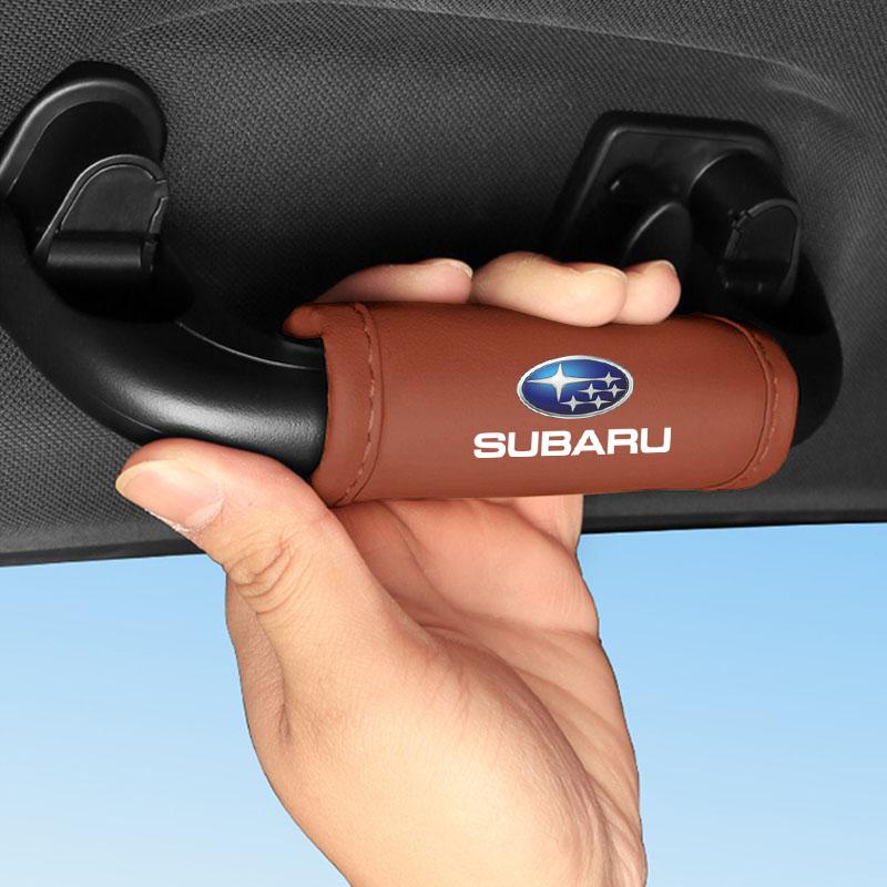 1/2Pcs PU Leather Roof Handle Anti-scratch Protector Case For Subaru Outback Crosstrek XV Forester BRZ Legacy Impreza WRX 2006 STI Ascent