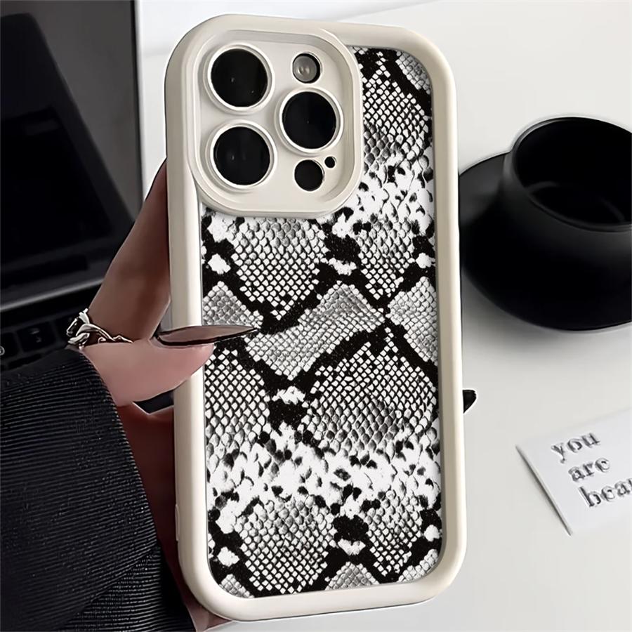 Snake Skin Pattern Phone Cover Case for iPhone 17 Pro Max 15 Plus 13 16 12 Pro 14 11 17e Air iPhone 12