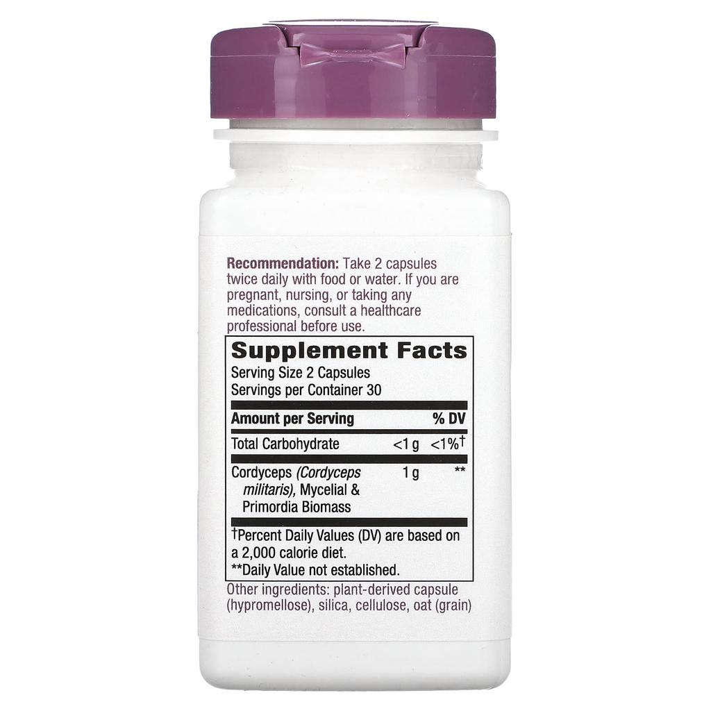 Nature'S Way, Cordyceps Sinensis, Veggie Capsules 60 (500Mg per Capsule)