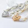 ZA Retro French Alloy Heart Necklace with Pearl Mesh and Diamond Braided Clavicle Chain