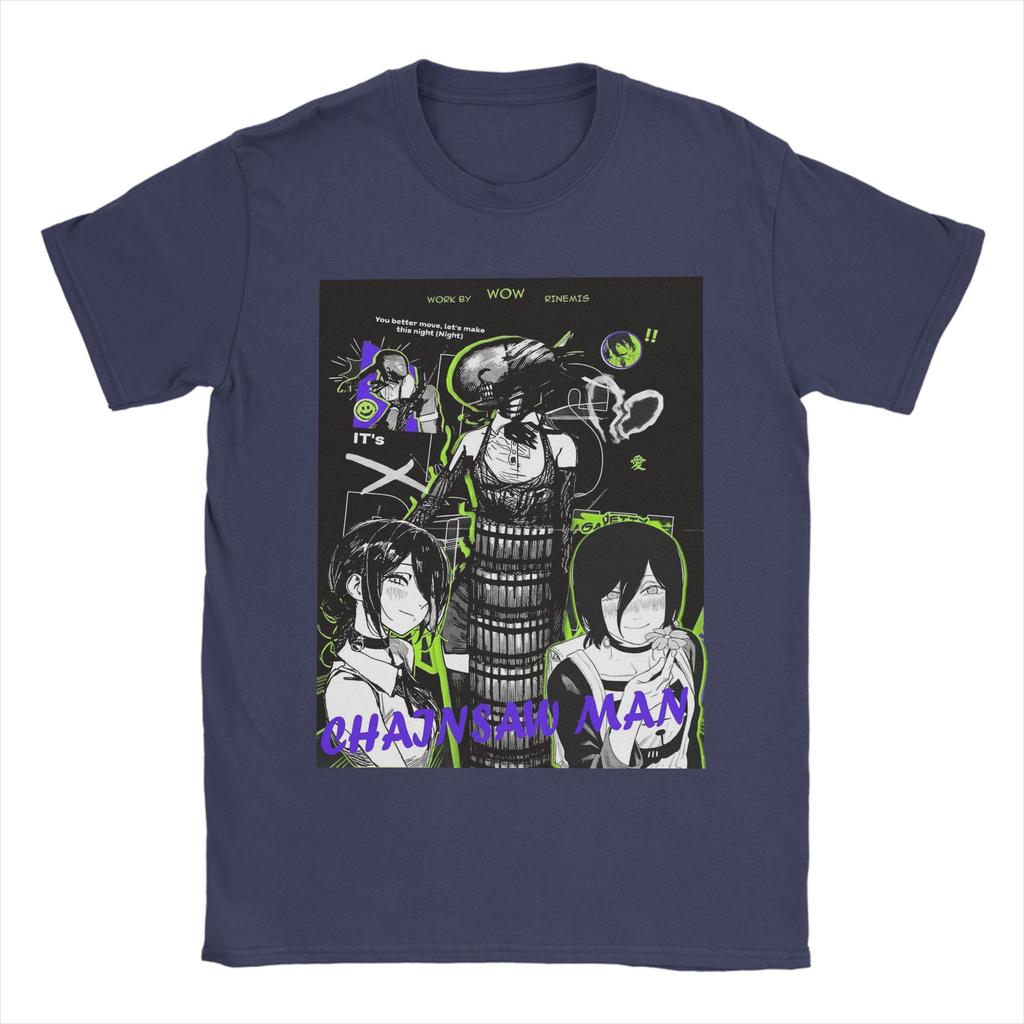 Reze Chainsaw Man Anime T-Shirt Strand Tolle T-Shirts Baumwolle Harajuku T-Shirt Für Mann Kurzarm Lässige Oberteile