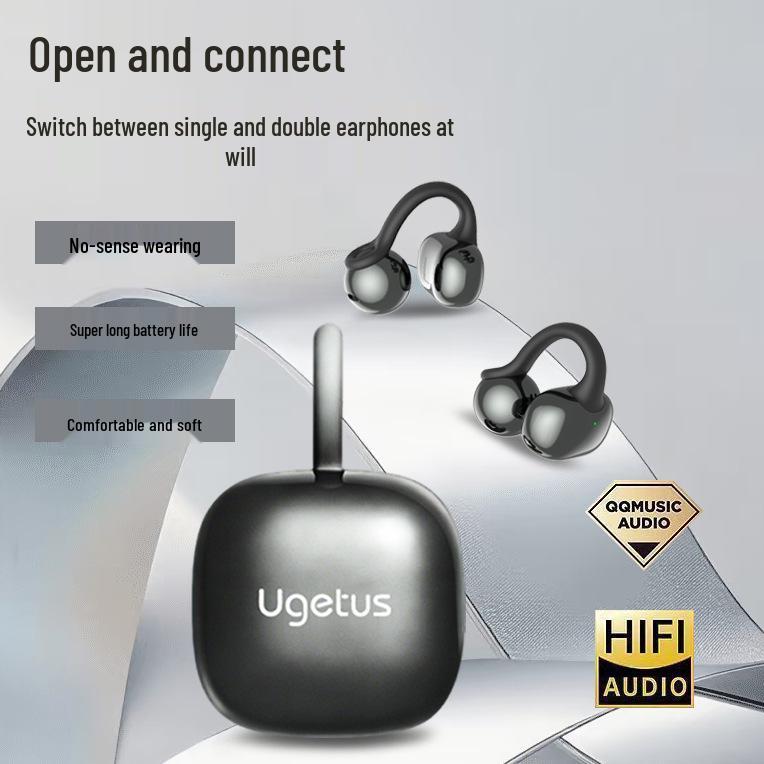Ugetus Long-lasting Large Battery Noise-Cancelling Wireless Earbuds with 360° Surround Sound and Dual-Sided Stereo.