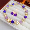 Vintage Pearl Necklace Women's Light Luxury Dangle Earrings Fashion Versatile Sparkle Dainty Wedding Jewelry Set