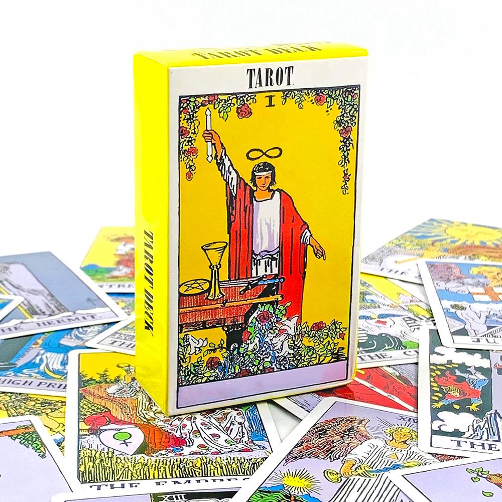 Classic The Rider Tarot Card English/Spanish Version Prediction Divination Board Game Holiday Games Waite Tarot Deck Booklet Toy
