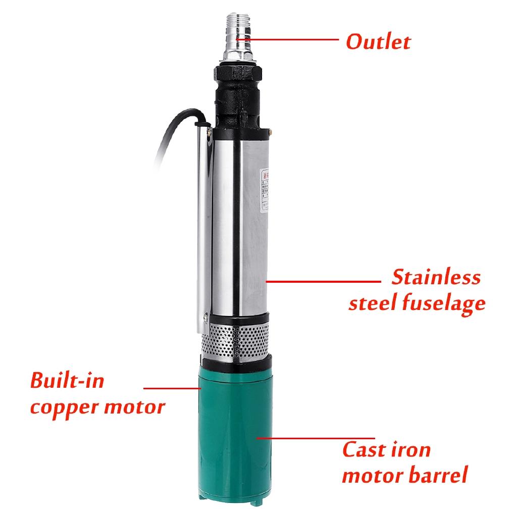 24V 5000/h CC 25m Puits Profond Irrigation Jardin Maison Agricole Haute Puissance 320w Professionnel Submersible Solaire Pompe à Eau