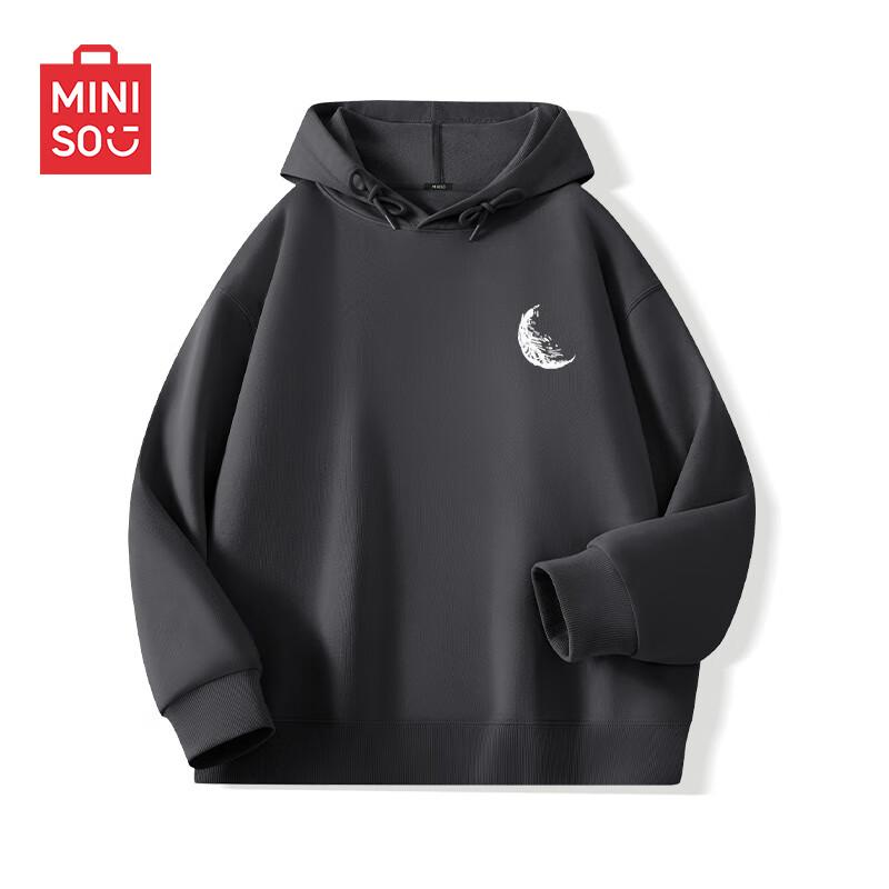 

MINISO Men s Trendy Loose-Fit Hooded Sweatshirt 3XL