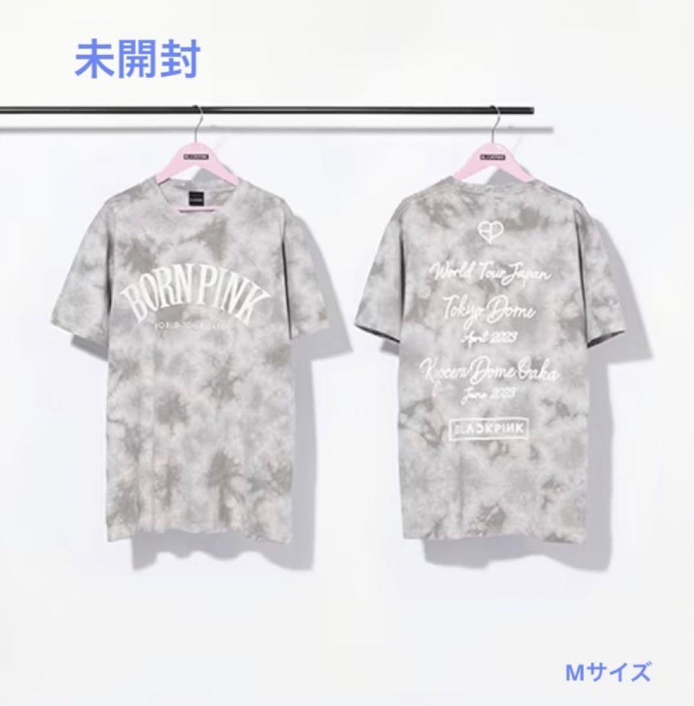 [USED] BLACKPINK LIVE Merchandise Logo T-Shirt (GRAY TIE DYE/M)