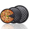 Bakeware Baking Tool Carbon Steel Non-Stick Pizza Baking Pan Mesh Tray Plate Round Deep Dish Pizza Pan Tray Mould