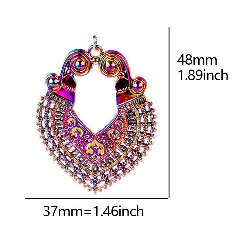 5pcs Filigree Charms For Jewelry Making Supplies Handmade Earring Necklace Pendant Charm Vintage Boho Accessories DIY Components