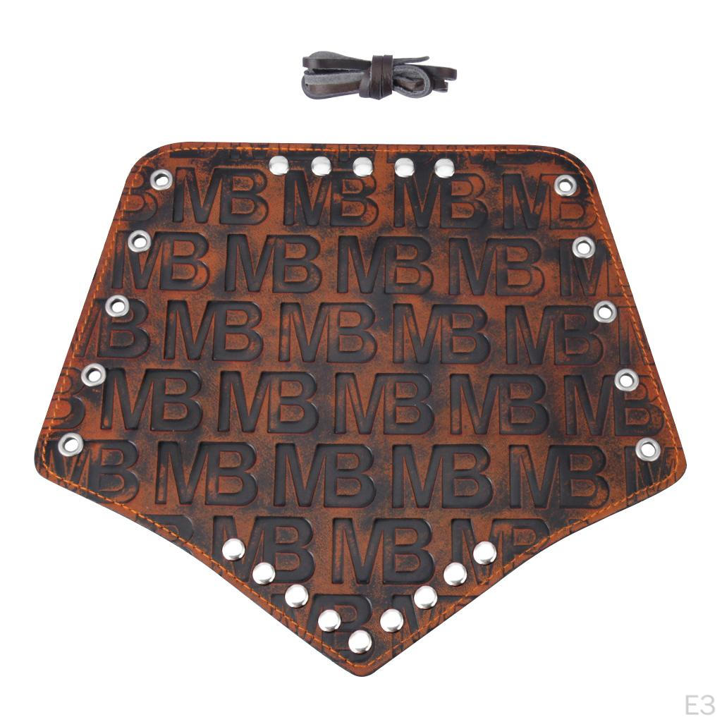 Leather Letters Design Gauntlet Men Women Punk Wristband Wide Bracer Arm Wrap Cuff