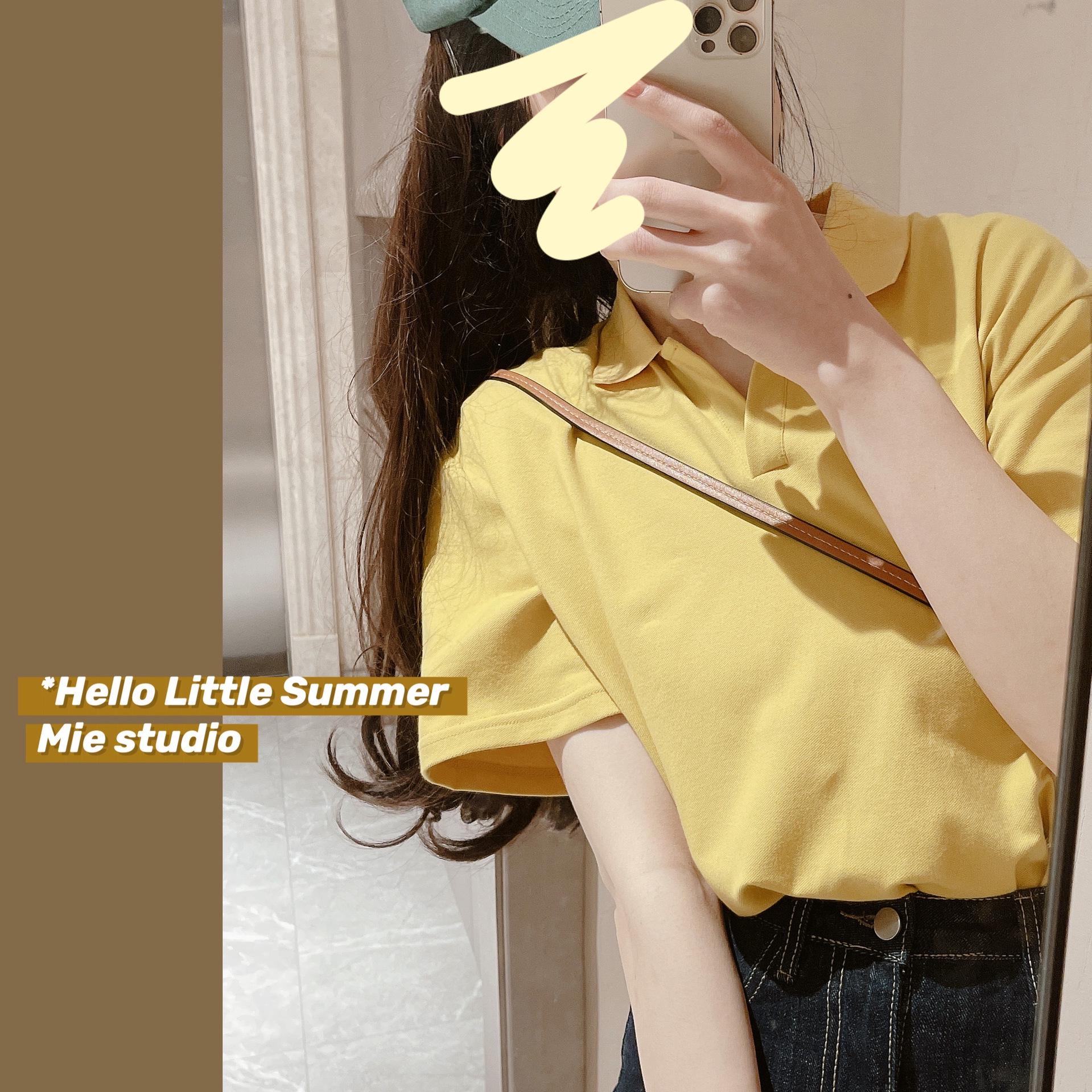 

Women s Summer 2025 Loose Fit Hong Kong Style Polo Shirt M (up to 100 jin)