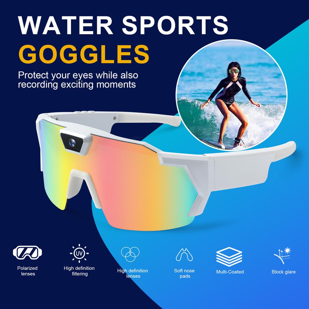 Camera Sunglasses Sports Action Smart Glasses Cam 1080P Video Camera Glasses for Men Women Outdoor Bicycle Motorcycle Recorder