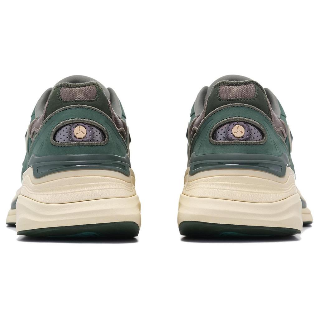 Li-Ning 1990 Lava Shock Absorption Non-Slip Wear-Resistant Low-Top Casual Shoes Men sneaker Dark-Green ALJT045-3