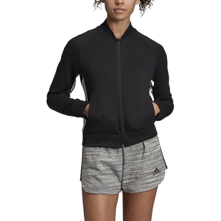 (WMNS) Adidas Must Haves 3-Stripes Track Jacket Asia Sizing 'Black' Women's DX7971