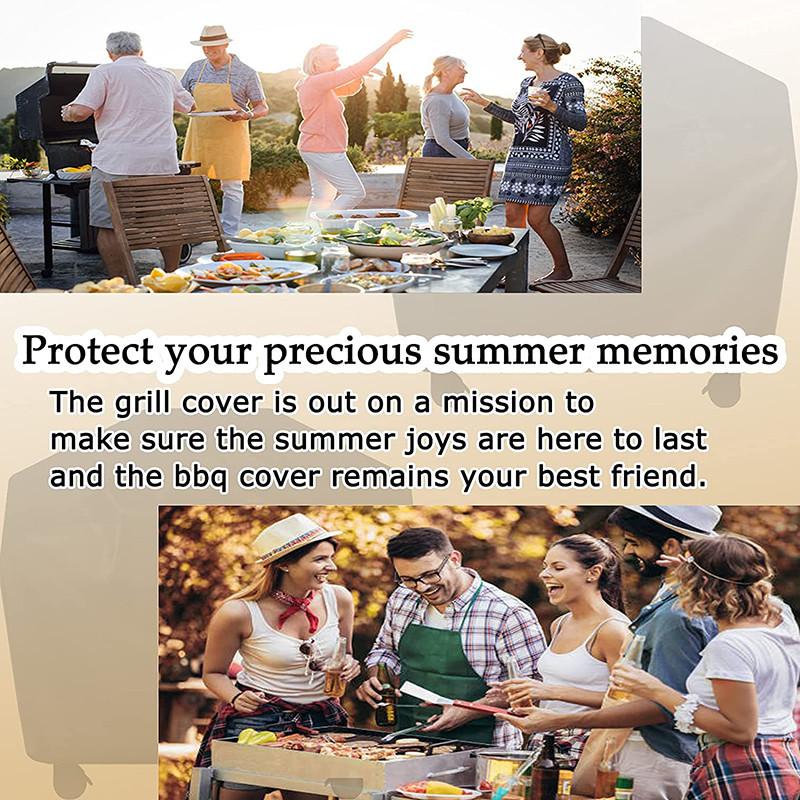 BBQ Grill Cover Barbeque Waterproof Anti-Dust Weber Heavy Duty Charbroil Outdoor BBQ Cover Rain Protective Barbecue Cover 3 Size