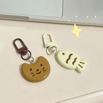 Cute Little Cat Fish Keychain Creative Personalized Pendant Keyring  Phone Charms Car Key Accessories Schoolbag Pendant