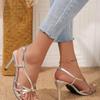 Mode Damen Schuhe 2024 Heißer Verkauf Schnalle frauen Sandalen Mode Schmale Band Party Sandalen Frauen Sommer Plus Größe Mit Hohen Absätzen sandalen