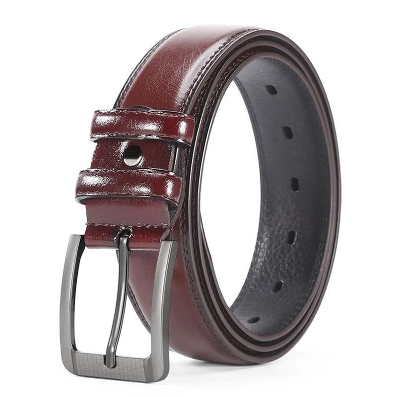 

Ремень с пряжкой в стиле ретро для мужчин, ремень с пряжкой из искусственной кожи, повседневный мужской деловой ремень 125 тёмно-рыжий