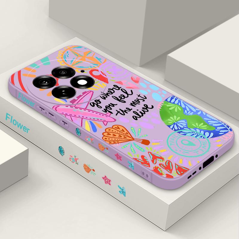 Case For OnePlus 15 13 13T 12 Cartoon Fire Balloon Pattern Shockproof Bumper Soft Silicone Cover For Oneplus Nord 5 13R 12R 11R 5G