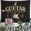 Guitar State of Mind Tapestry Wall Hanging Rock Music Quote Decor for Music Room Bedroom Man Cave Gift