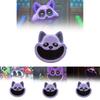 יצורים חמודים מחייכים Poppy Playtime מסכת חתול סגולה Napcat צעצוע קטיפה ממולא