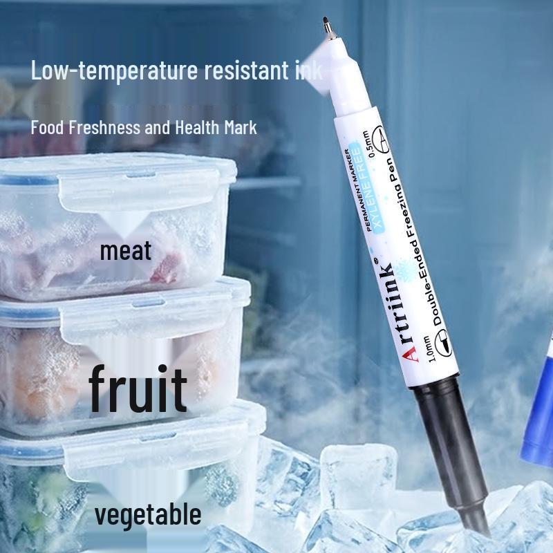 Waterproof Double-Headed Freezer Marker Pen - Quick-Dry, Low-Temp, Anti-Freeze синий