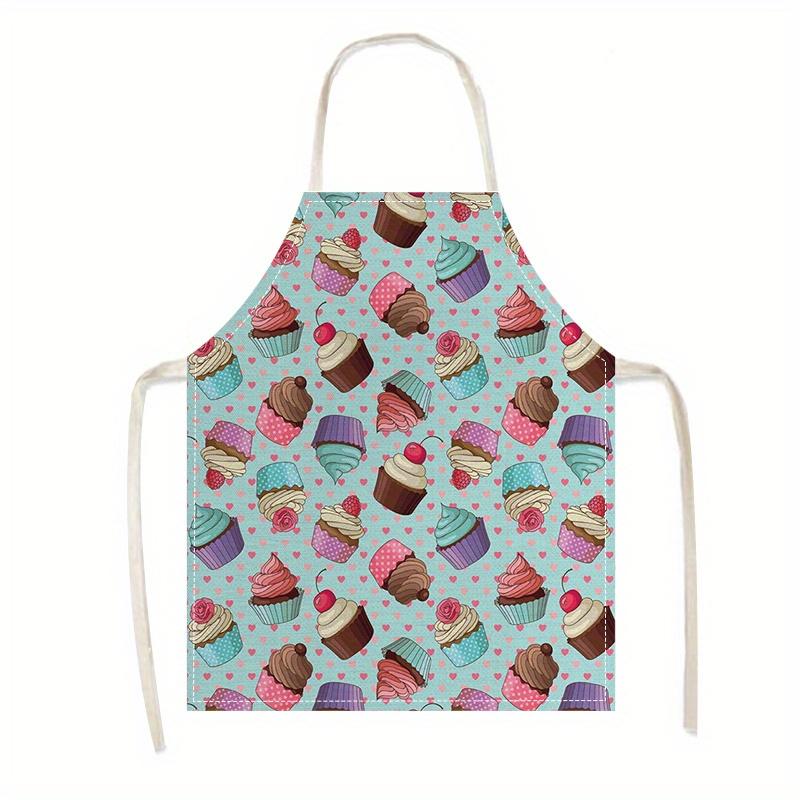 Cute Cupcake Pattern Apron in Various Sizes, Perfect for Baking Enthusiasts and Kitchen Decor 38X47cm