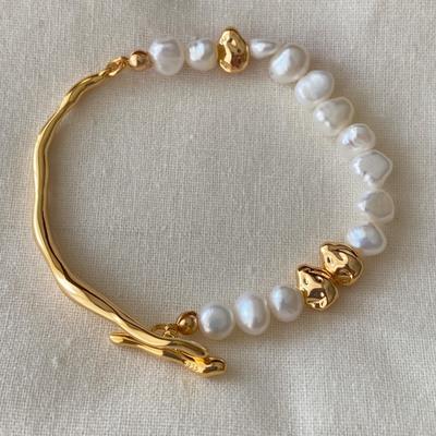 Baroque Pearl Bracelet Bracelet OT Buckle Natural Fluid Design Bracelet Advanced Sense Small Fresh