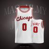 Maglie da Basket Personalizzate Team Chicago Stampate per Bambini, Ragazzi e Adulti con Qualsiasi Nome e Numero Magliette Sportive Personalizzate Fai-da-Te