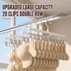Windproof Sock Drying Rack Double Row Clothes Hanger New Underwear Drying Rack Household Use