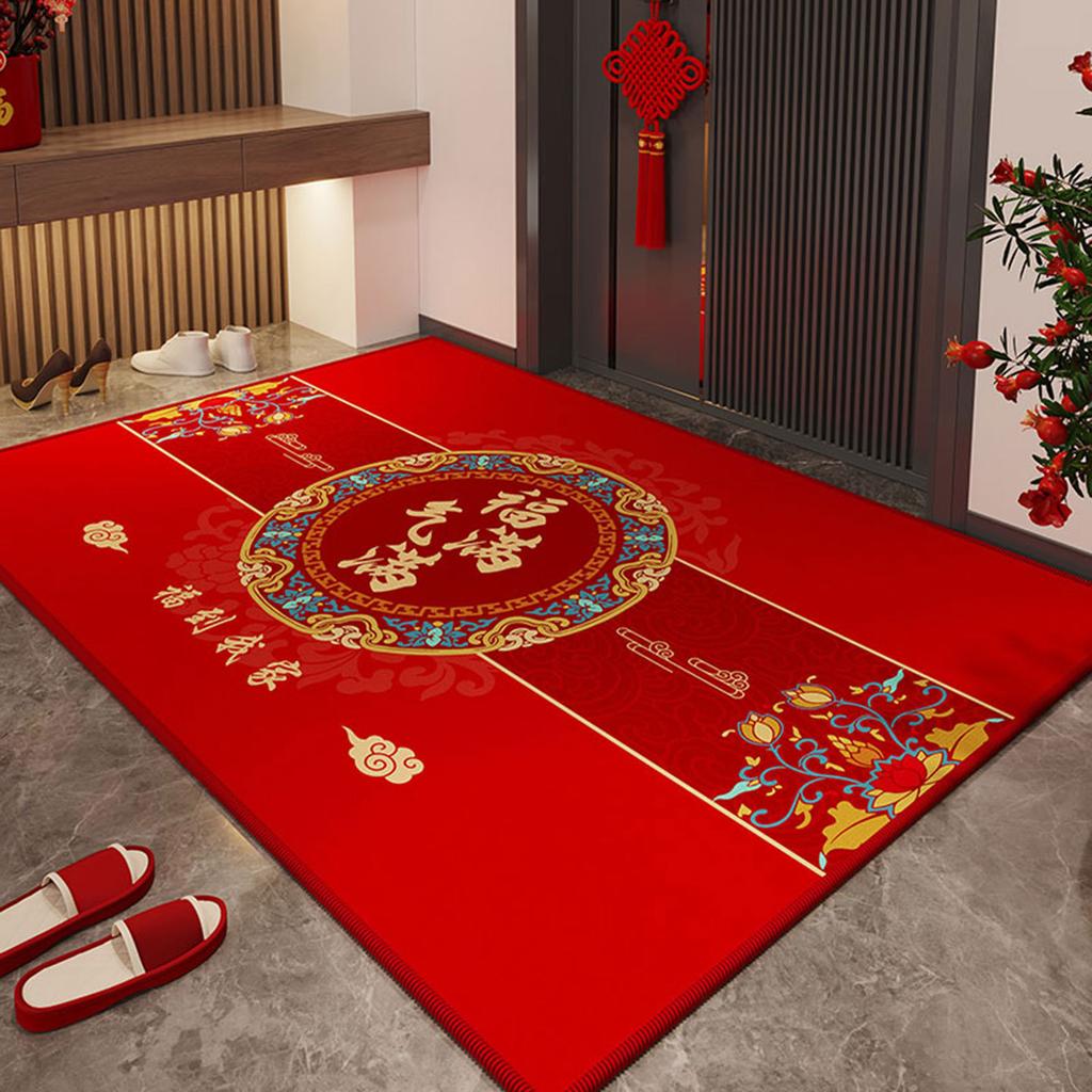 New Chinese Crystal Velvet Door Floor Mat, Entrance Door Mat Is Easy To Take Care Of, Door Mat, Household Indoor WearResistant Foot Mat
