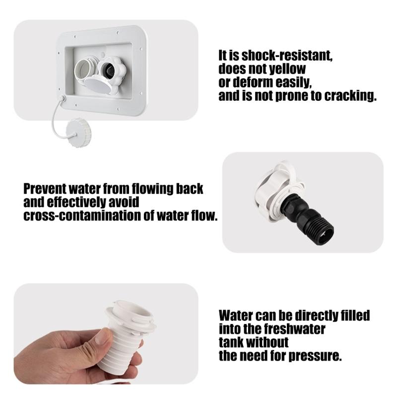 Double Port Water Inlet Featuring Plastic Construction for Quick Water Refilling In Camping & Outdoor Adventures